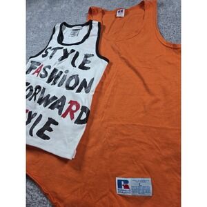 Mary-Kate and Ashley Russell Athletic Tank Top Bundle 10/12 L Orange White Kids